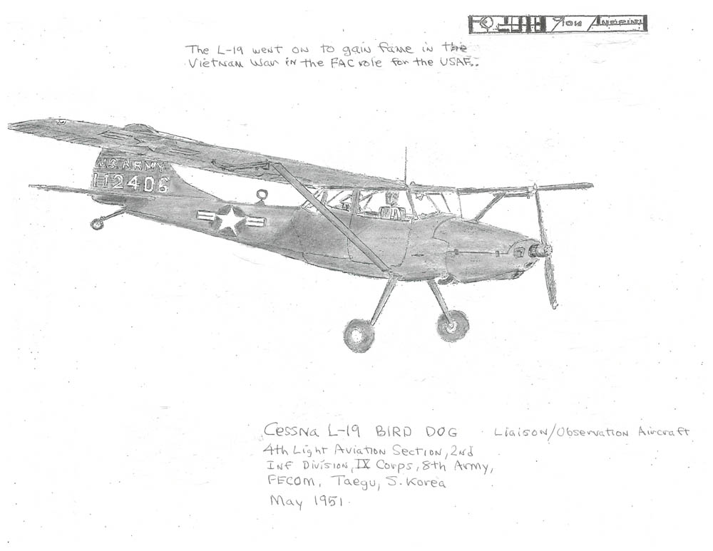 4th Light Aviation Section, 2nd Inf Division, IX Corps, 8th Army, FECOM, Taegu, S. Korea May 1951