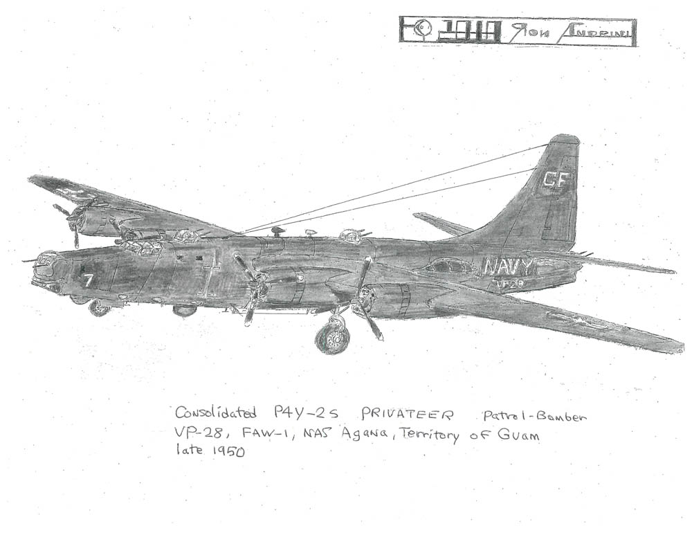 Consolidated P4Y-25 PRIVATEER (Patrol-Bomber) VP-28, FAW-1, NAS Agana, Territory of Guam, late 1950