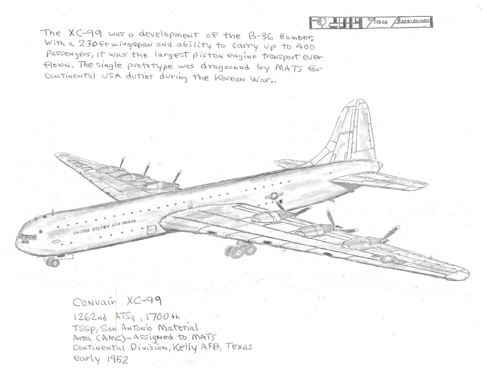 1262nd ATS4, 1700th TSGP, SAN ANTONIS Material Area (AMC)-Assigned to MATS Continental Division, Kelly AFB, Texas early 1952