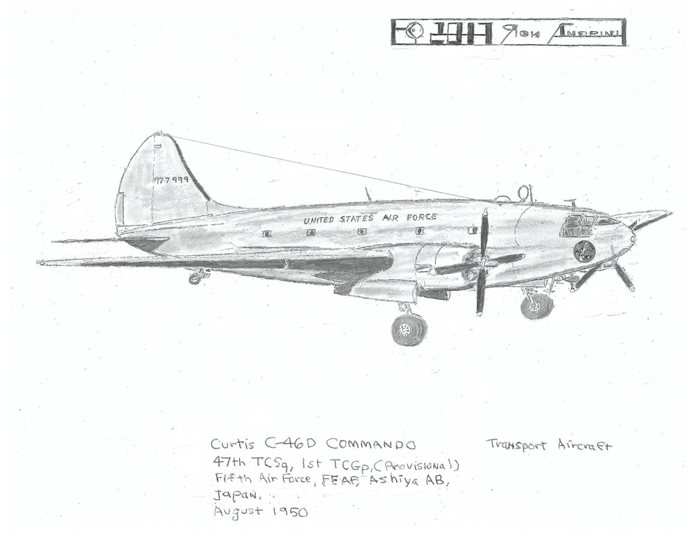 47th TCSq, Ist TCGP, (Provisional) Fifth Air Force, FEAF, Ashiya AB, Japan, August 1950