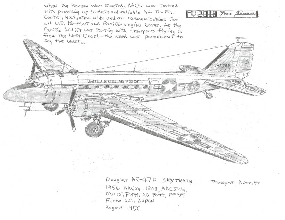1956 AACSq, 1808 AACSWg, MATS, Fifth Air Force, PEAP Fucho A.S., Japan August 1950