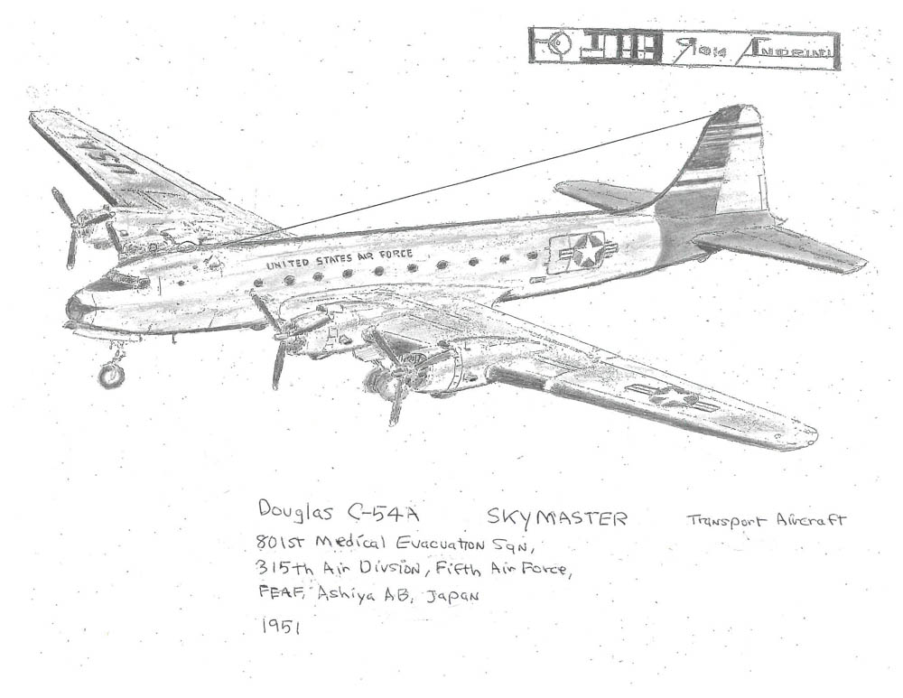 801st Medical Evacuation SqN, 315th Air Division, Fifth Air Force, FEAF, Ashiya AB, Japan 1951