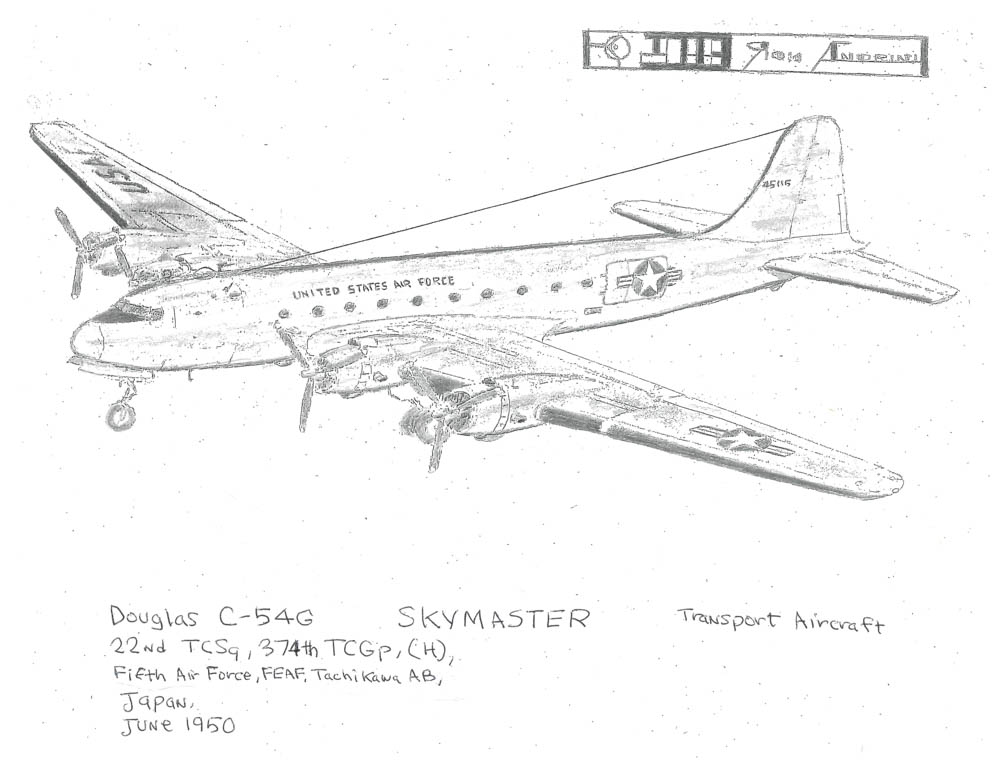 22nd TCSq, 374th TCGP, (H), Fifth Air Force, FEAF, Tachikawa AB, Japan June 1950