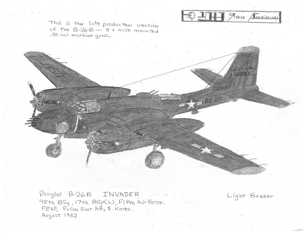 95th BSq, 17th BGp (L), Fight Air Force FEAF, Pusan East AB, S. Korea August 1952