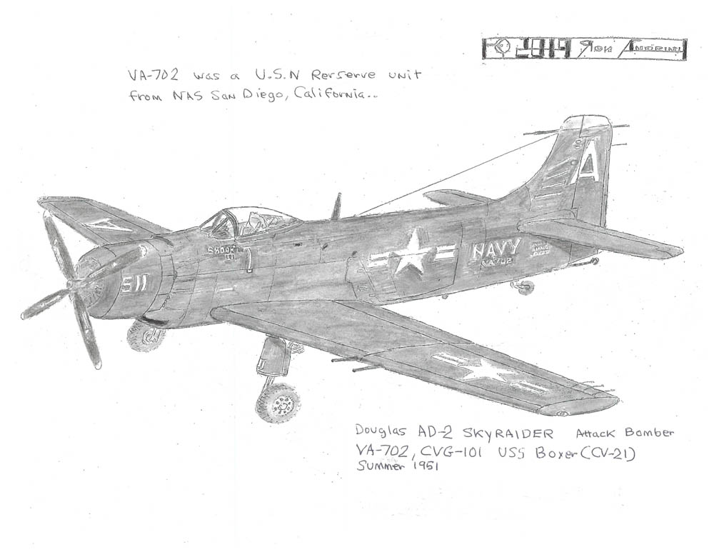 VA-702, CVG-101 USS Boxer (CV-21) Summer 1951