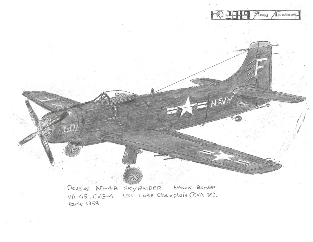 VA-45, CVG-4 early 1953 USS Lake Champlain (CVA-39), Early 1953