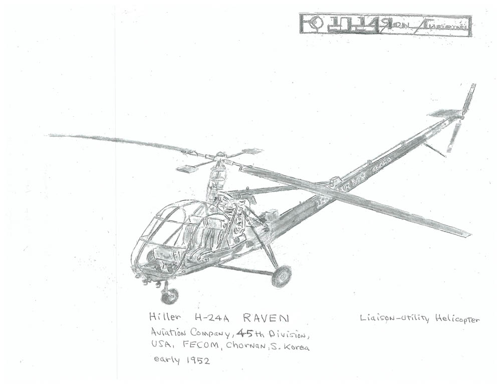 Aviation Company, 45th Division, USA, FECOM, Cheonan, S. Korea, early 1952