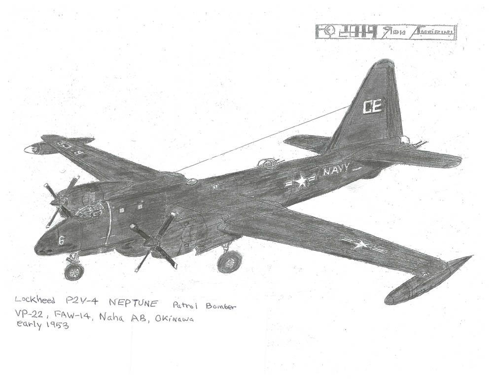 Lockheed P2V-4 NEPTUNE (Patrol Bomber) VP-22, FAW-14, Naha AB, Okinawa, Early 1953