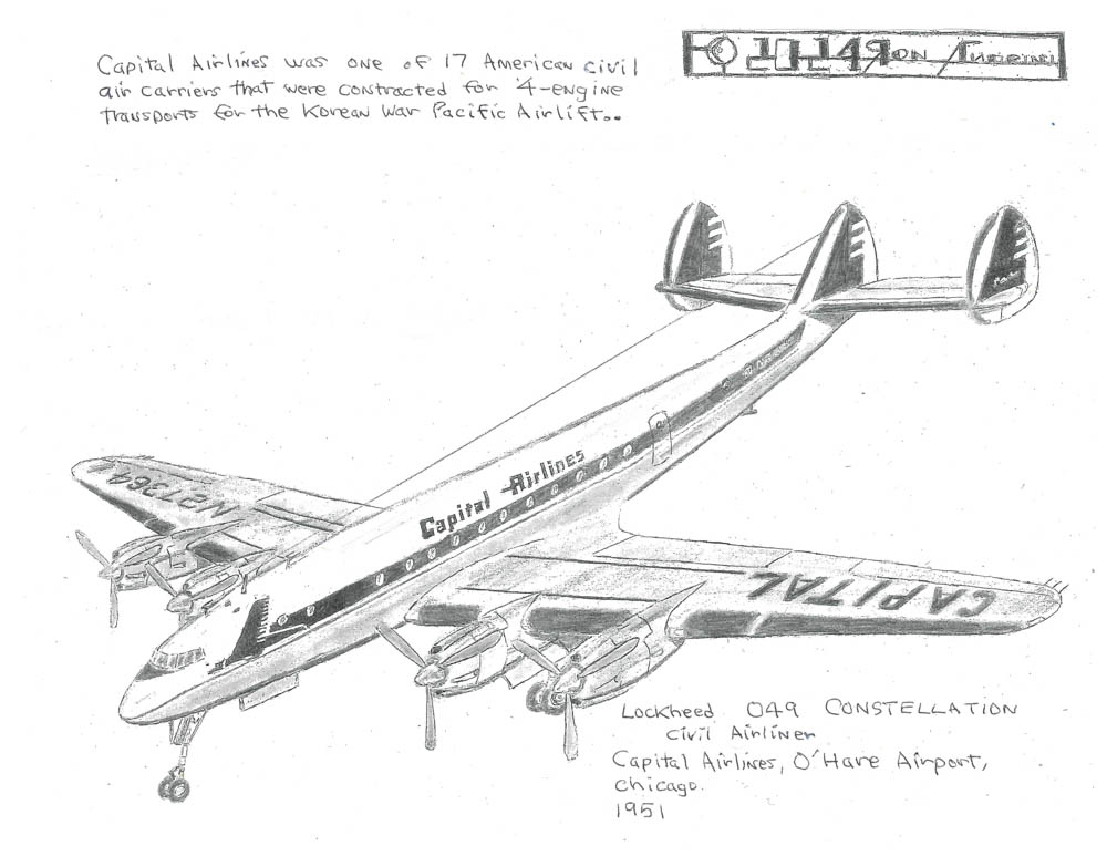Capital Airlines, O'Hare Airport, Chicago 1951