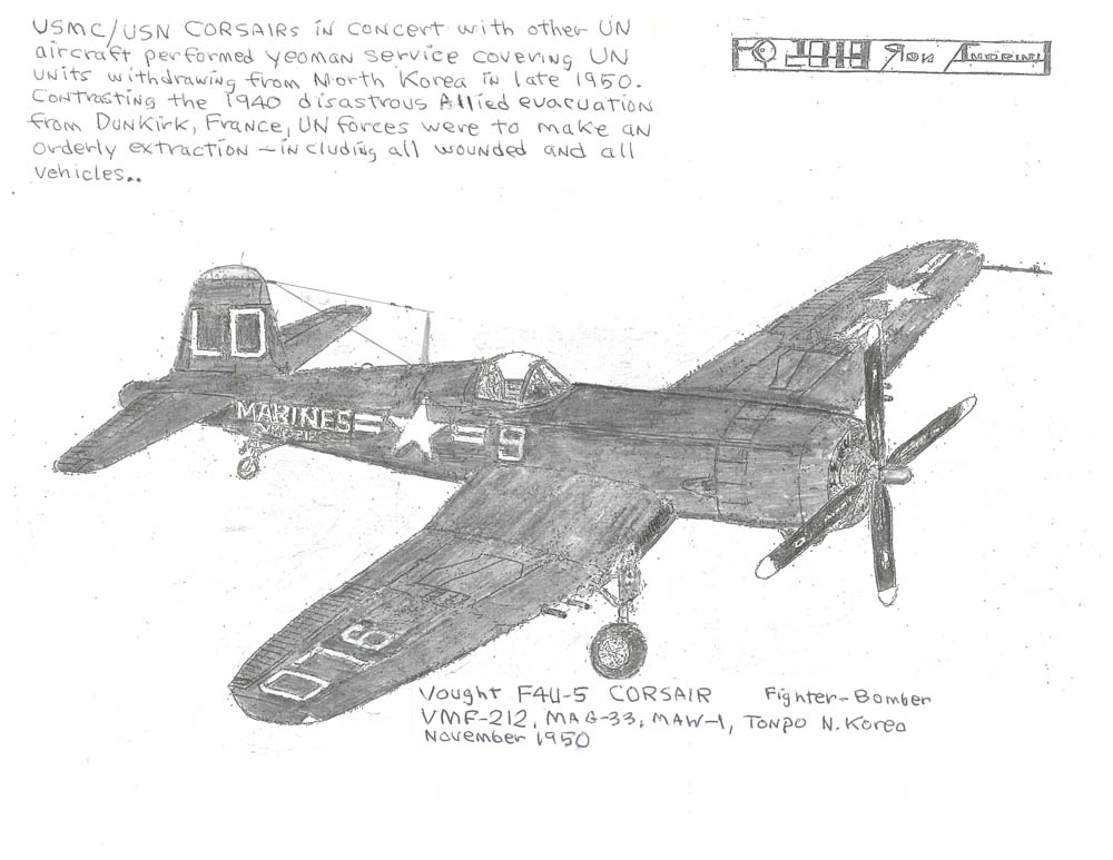 VMF-212, MAG-33, MAW-1, TONPO N.Korea November 1950