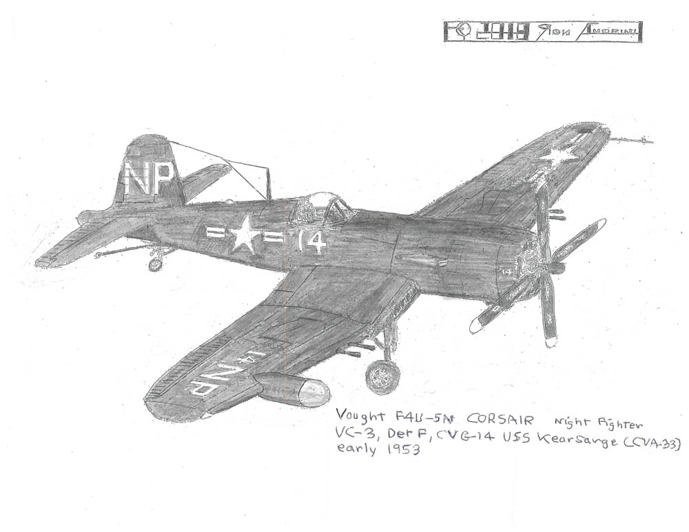 VC-3, Der F, CVG-14 USS Kearsange (CVA-33) early 1953