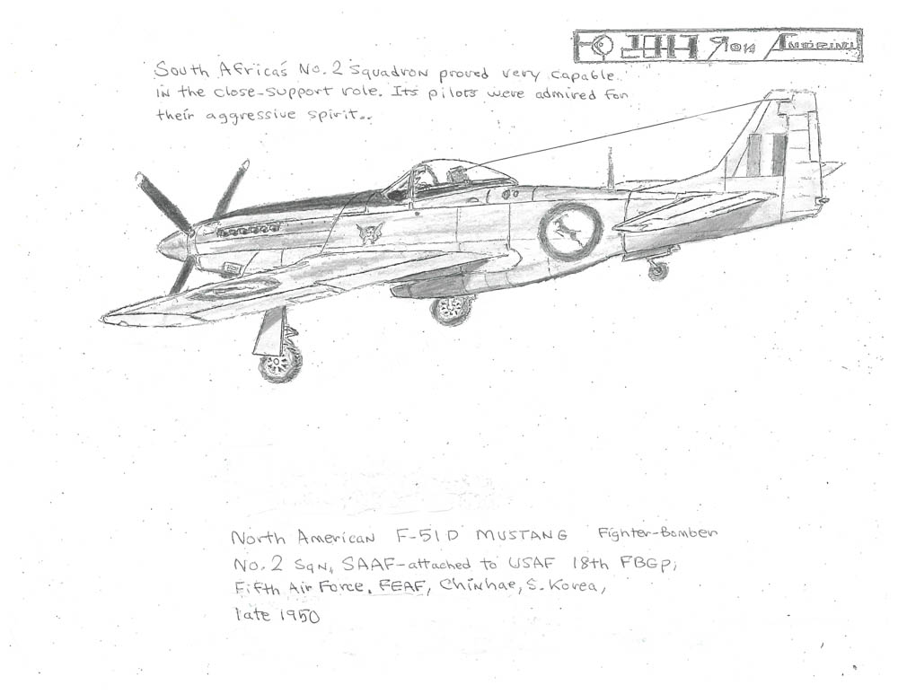 No.2 SqN, SAAF-attached to USAF 18th FBGP, Fifth Air Force, FEAF, Chinhae, S. Korea, late 1950