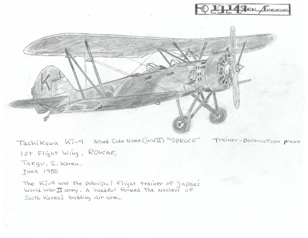 Allied Code Name (WWII) "SPRUCE" Ist Flight Wing, ROKAF, Taegu, S. Korea, June 1950